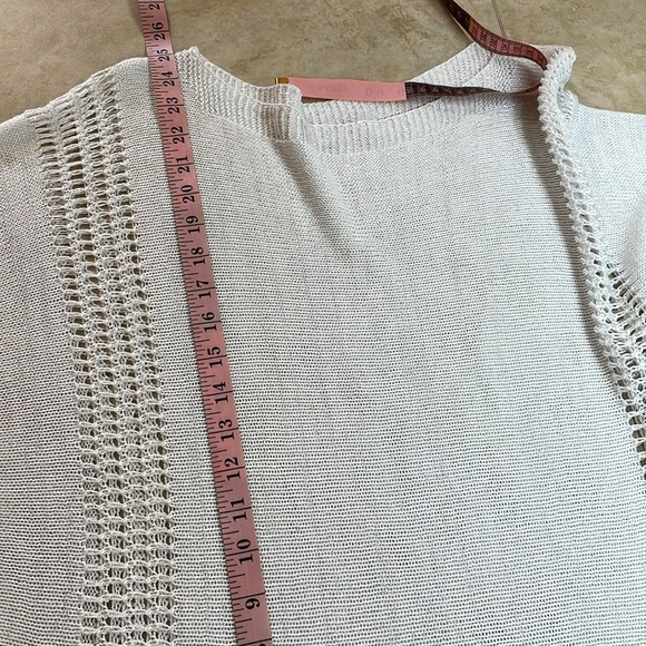 Gigi Moda Vena Sweater One Size White Gray Metallic Knit Made in Italy Women’s - Picture 8 of 14